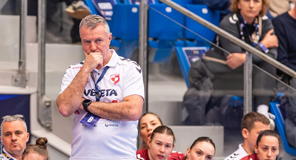 Ivica Obrvan som er træner for HC-Podravka Vegeta som var for første gang kvalificeret til EHF Champions Leauge 2025/26 i Blue Water Dokken