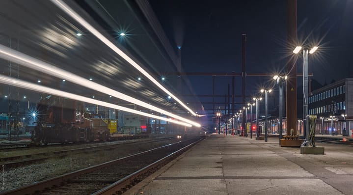 DSB tog kører mod Aarhus