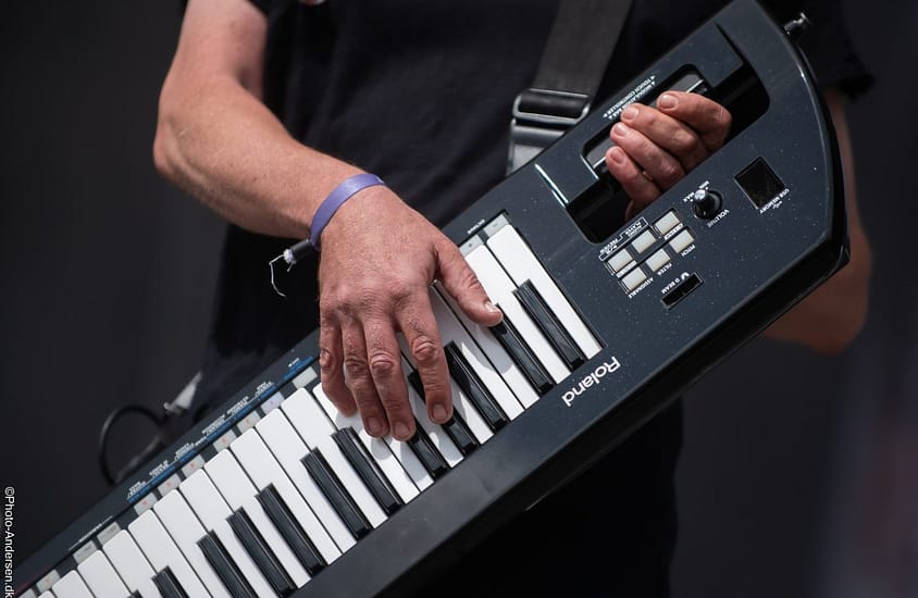 Soeren Balsner fra Carpark North, hvor de spillede til Grøn Koncert i 2022, Her ses de ved Skibhøjen ved Esbjerg
